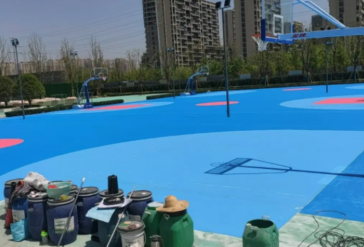单组份硅PU篮球场材料