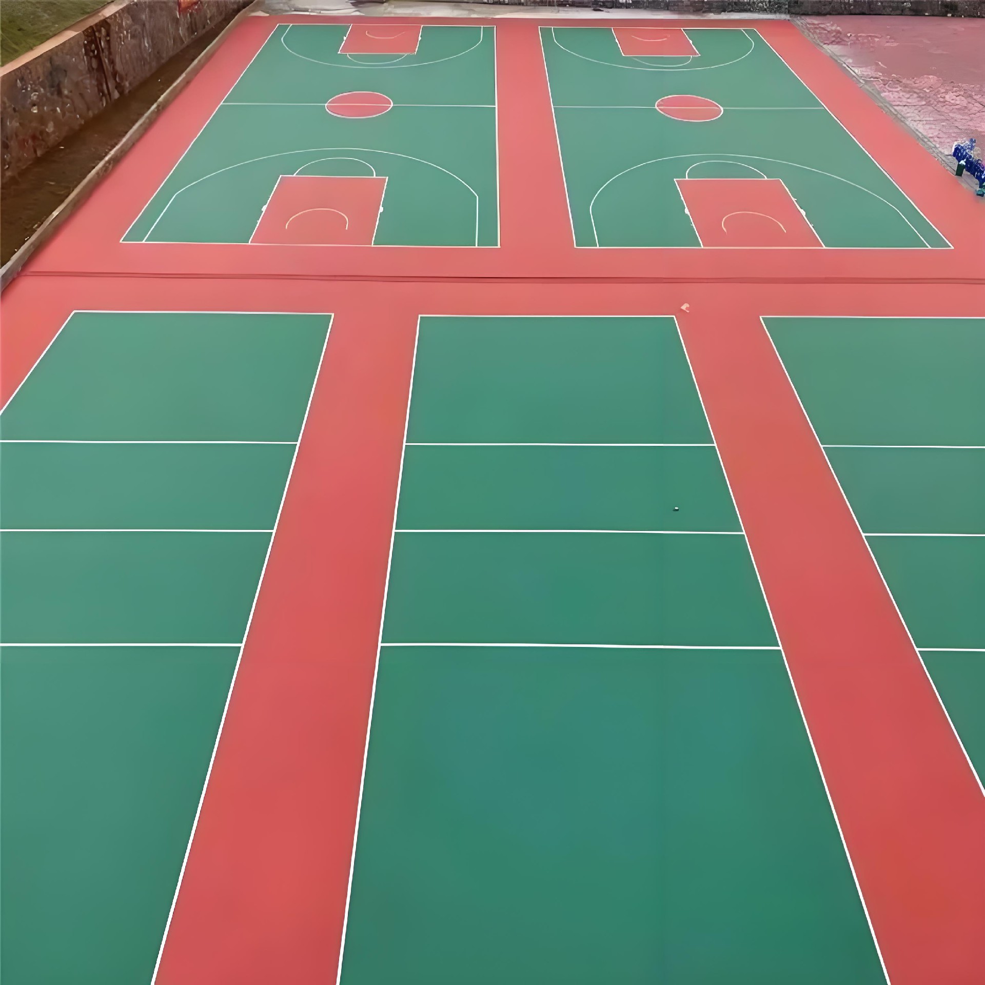 硅PU篮球场