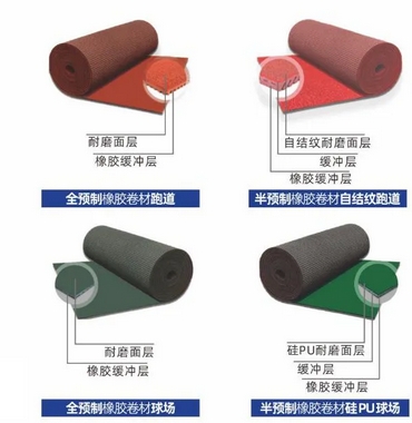 篮球场预制型塑胶卷材